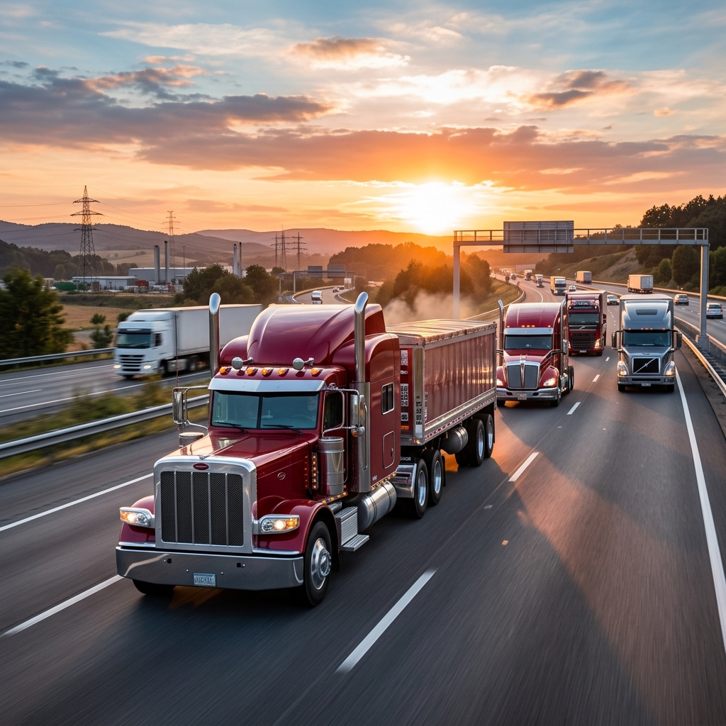 Volvo Heavy Transport Cargo Truck on Highway